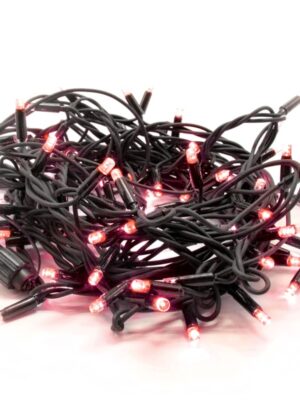 ΛΑΜΠΑΚΙΑ 100 LED ΣΕ ΣΕΙΡΑ ΚΟΚΚΙΝΑ ΚΑΟΥΤΣΟΥΚ ΑΝΑ 10mm ΜΕ ΔΥΝΑΤΟΤΗΤΑ ΕΠΕΚΤΑΣΗΣ MAX 20 ΣΕΤ & ΚΑΛΩΔΙΟ ΜΑΥΡΟ 10m IP44