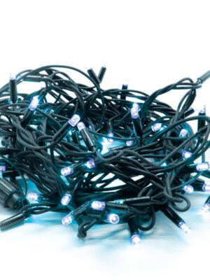 ΛΑΜΠΑΚΙΑ 100 LED ΣΕ ΣΕΙΡΑ ΘΕΡΜΟ ΛΕΥΚΟ ΚΑΟΥΤΣΟΥΚ ΜΠΛΕ ΑΝΤΑΠΤΟΡΑ 31VDC ΜΕ ΔΥΝΑΤΟΤΗΤΑ ΕΠΕΚΤΑΣΗΣ MAX 20 & ΚΑΛΩΔΙΟ 1.5m IP44 10mm