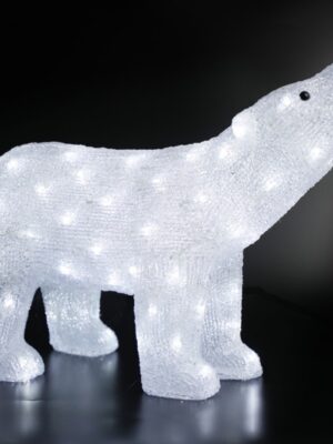 ΧΡΙΣΤΟΥΓΕΝΝΙΑΤΙΚΗ ΠΟΛΙΚΗ ΑΡΚΟΥΔΑ 3D 120 LED ΛΕΥΚΗ ΑΚΡΥΛΙΚΗ ΜΕ ΚΑΛΩΔΙΟ 300mm IP44 550x175x7375mm