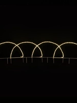 4 ΗΜΙΚΥΚΛΙΕΣ ΑΨΙΔΕΣ ΜΟΝΟΚΑΝΑΛΟΣ ΦΩΤΟΣΩΛΗΝΑΣ 124 LED 5.2m ΘΕΡΜΟ ΛΕΥΚΟ FLASH IP44 860x570mm ΜΕ 3m ΚΑΛΩΔΙΟ