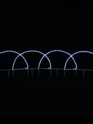 4 ΗΜΙΚΥΚΛΙΕΣ ΑΨΙΔΕΣ ΜΟΝΟΚΑΝΑΛΟΣ ΦΩΤΟΣΩΛΗΝΑΣ 124 LED 5.2m ΨΥΧΡΟ ΛΕΥΚΟ FLASH IP44 860x570mm ΜΕ 3m ΚΑΛΩΔΙΟ