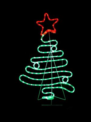 ΧΡΙΣΤΟΥΓΕΝΝΙΑΤΙΚΟ ΔΕΝΤΡΟ ΦΩΤΟΣΩΛΗΝΑΣ 132 LED ΚΟΚΚΙΝΟ & ΠΡΑΣΙΝΟ 3m IP65 540x900mm 1.5m ΚΑΛΩΔΙΟ