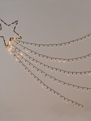 ΠΕΦΤΑΣΤΕΡΙΑ 5 150 LED ΣΕ ΣΕΙΡΑ ΑΝΑ 1m ΣΤΑΘΕΡΑ ΘΕΡΜΟ ΛΕΥΚΟ 8 ΠΡΟΓΡΑΜΜΑΤΑ ΑΝΤΑΠΤΟΡΑ 4.5VDC ΜΕ ΚΑΛΩΔΙΟ 5m IP44 300mm