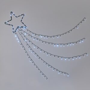 ΠΕΦΤΑΣΤΕΡΙΑ 5 150 LED ΣΕ ΣΕΙΡΑ ΑΝΑ 1m ΣΤΑΘΕΡΑ ΨΥΧΡΟ ΛΕΥΚΟ 8 ΠΡΟΓΡΑΜΜΑΤΑ ΑΝΤΑΠΤΟΡΑ 4.5VDC ΜΕ ΚΑΛΩΔΙΟ 5m IP44 300mm