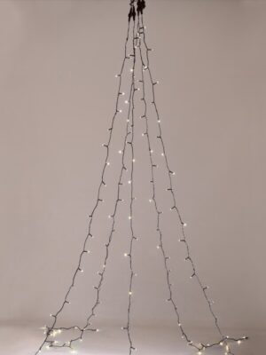 ΧΡΙΣΤΟΥΓΕΝΝΙΑΤΙΚΑ ΛΑΜΠΑΚΙΑ ΧΤΑΠΟΔΙ 5 ΣΕΙΡΕΣx35 ΛΑΜΠΑΚΙΑ ΘΕΡΜΟ ΛΕΥΚΟ ΠΡΑΣΙΝΟ ΚΑΛΩΔΙΟ 3m ΑΝΤΑΠΤΟΡΑΣ 31VDC IP44 50x3500mm