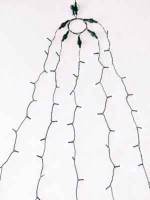 ΧΡΙΣΤΟΥΓΕΝΝΙΑΤΙΚΑ ΛΑΜΠΑΚΙΑ ΧΤΑΠΟΔΙ 5 ΣΕΙΡΕΣx35 ΛΑΜΠΑΚΙΑ ΘΕΡΜΟ ΛΕΥΚΟ ΠΡΑΣΙΝΟ ΚΑΛΩΔΙΟ 3m ΑΝΤΑΠΤΟΡΑΣ 31VDC IP44 50x3500mm