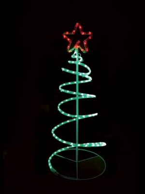 ΧΡΙΣΤΟΥΓΕΝΝΙΑΤΙΚΟ ΔΕΝΤΡΟ ΣΠΙΡΑΛ ΜΟΝΟΚΑΝΑΛΟΣ ΦΩΤΟΣΩΛΗΝΑΣ 120 LED 5m ΚΟΚΚΙΝΟ & ΠΡΑΣΙΝΟ IP44 400x400x900mm ΜΕ 1.5m ΚΑΛΩΔΙΟ