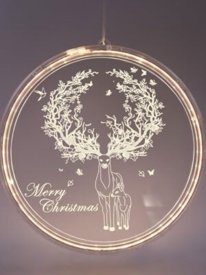 3D ΤΑΡΑΝΔΟΣ ΑΚΡΥΛΙΚΟΣ 36 LED ΣΤΑΘΕΡΑ ΘΕΡΜΟ ΛΕΥΚΟ USB ΜΕ ΚΑΛΩΔΙΟ IP20 210X216mm