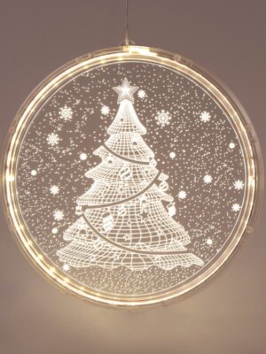 3D ΧΡΙΣΤΟΥΓΕΝΝΙΑΤΙΚΟ ΔΕΝΤΡΟ ΑΚΡΥΛΙΚΟ 24 LED ΣΕ ΣΕΙΡΑ ΣΤΑΘΕΡΑ ΘΕΡΜΟ ΛΕΥΚΟ USB ΜΕ ΚΑΛΩΔΙΟ IP20 210X216mm