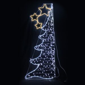 ΦΩΤΟΣΩΛΗΝΑΣ ΜΟΝΟΚΑΝΑΛΟΣ 7m & LED ΣΕ ΣΕΙΡΑ 252 & 200 LED ΣΕ ΣΕΙΡΑ ΨΥΧΡΑ ΛΕΥΚΑ ΜΙΣΟ ΔΕΝΤΡΟ ΚΑΙ ΑΣΤΕΡΙΑ ΚΙΤΡΙΝΑ ΜΕ ANTAΠΤΟΡΑ 36VDC IP44 7500x2000mm