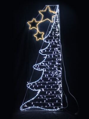 ΦΩΤΟΣΩΛΗΝΑΣ ΜΟΝΟΚΑΝΑΛΟΣ 7m & LED ΣΕ ΣΕΙΡΑ 252 & 200 LED ΣΕ ΣΕΙΡΑ ΨΥΧΡΑ ΛΕΥΚΑ ΜΙΣΟ ΔΕΝΤΡΟ ΚΑΙ ΑΣΤΕΡΙΑ ΚΙΤΡΙΝΑ ΜΕ ANTAΠΤΟΡΑ 36VDC IP44 7500x2000mm