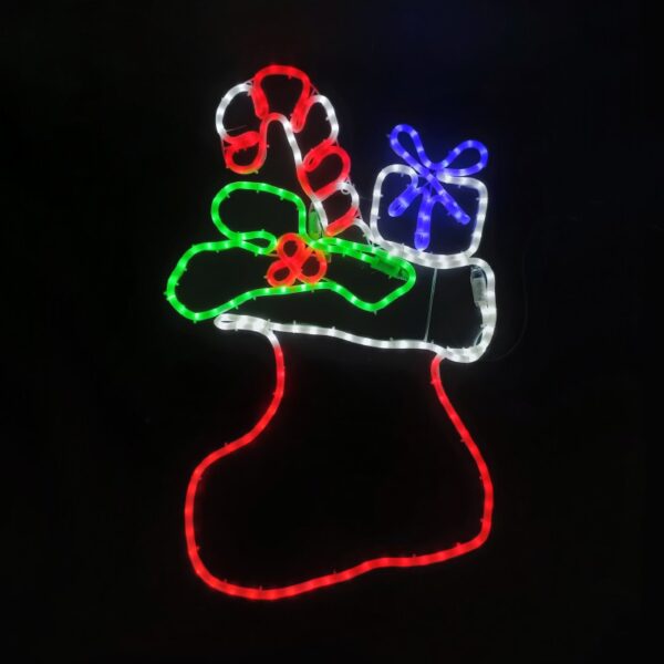 ΧΡΙΣΤΟΥΓΕΝΝΙΑΤΙΚΗ ΚΑΛΤΣΑ ΜΕ ΔΩΡΑ ΜΟΝΟΚΑΝΑΛΟΣ ΦΩΤΟΣΩΛΗΝΑΣ 252 LED 7m ΠΟΛΥΧΡΩΜΟ ΣΤΑΘΕΡΟ IP65 530x780mm ΜΕ 1.5m ΚΑΛΩΔΙΟ