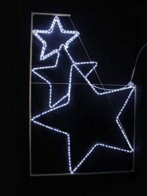 ΧΡΙΣΤΟΥΓΕΝΝΙΑΤΙΚΑ ΑΣΤΕΡΙΑ ΕΠΙΣΤΗΛΟ 288 LED ΨΥΧΡΟ ΛΕΥΚΟ ΜΟΝΟΚΑΝΑΛΟ 8m ΣΤΑΘΕΡΑ IP44 1000x1500mm