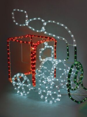 ΤΡΕΝΟ ΜΟΝΟΚΑΝΑΛΟΣ ΦΩΤΟΣΩΛΗΝΑΣ 288 LED 12m ΣΤΑΘΕΡΑ ΠΟΛΥΧΡΩΜΑ IP44 500x2100x410mm ΜΕ 1.5m ΚΑΛΩΔΙΟ