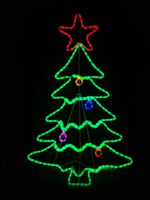 ΧΡΙΣΤΟΥΓΕΝΝΙΑΤΙΚΟ ΔΕΝΤΡΟ ΦΩΤΟΣΩΛΗΝΑΣ 288 LED ΠΟΛΥΧΡΩΜΟ 8m IP65 700x1140mm 1.5m ΚΑΛΩΔΙΟ