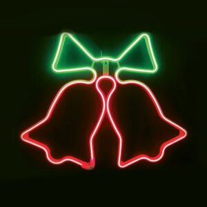 ΚΑΜΠΑΝΕΣ ΔΙΠΛΕΣ 300 LED NEON ΦΩΤΟΣΩΛΗΝΑ 3m SMD ΚΟΚΚΙΝΟ & ΠΡΑΣΙΝΟ ΣΤΑΘΕΡΟ ΜΕ 1.5m ΚΑΛΩΔΙΟ IP44 620x500mm