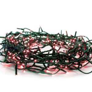 ΛΑΜΠΑΚΙΑ 300 LED ΣΕ ΣΕΙΡΑ ΚΑΟΥΤΣΟΥΚ ΚΟΚΚΙΝΟ ΑΝΑ 50mm ΑΝΤΑΠΤΟΡΑ 31VDC ΜΕ 8 ΠΡΟΓΡΑΜΜΑΤΑ & ΚΑΛΩΔΙΟ ΠΡΑΣΙΝΟ IP44 15mm