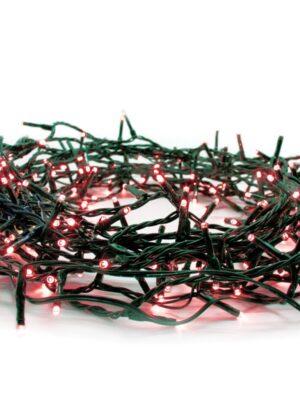 ΛΑΜΠΑΚΙΑ 300 LED ΣΕ ΣΕΙΡΑ ΚΑΟΥΤΣΟΥΚ ΚΟΚΚΙΝΟ ΑΝΑ 50mm ΑΝΤΑΠΤΟΡΑ 31VDC ΜΕ 8 ΠΡΟΓΡΑΜΜΑΤΑ & ΚΑΛΩΔΙΟ ΠΡΑΣΙΝΟ IP44 15mm