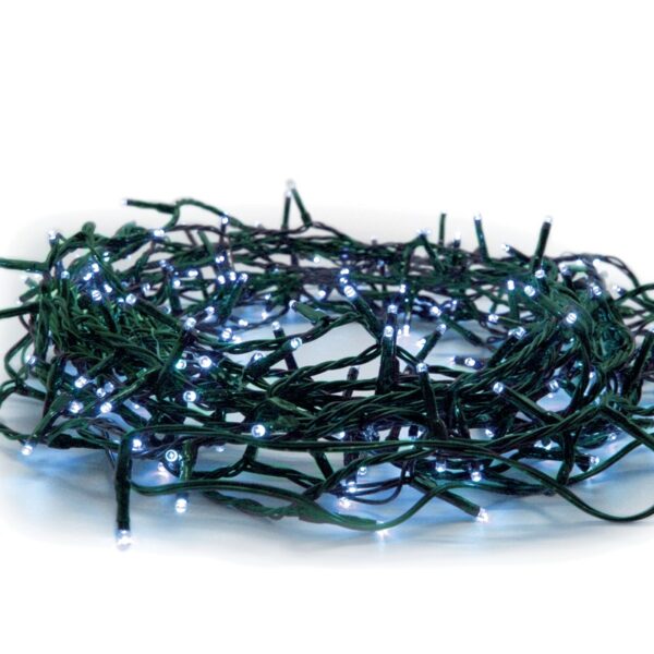 ΛΑΜΠΑΚΙΑ 300 LED ΣΕ ΣΕΙΡΑ ΚΑΟΥΤΣΟΥΚ ΜΠΛΕ ΑΝΑ 50mm ΑΝΤΑΠΤΟΡΑ 31VDC ΜΕ 8 ΠΡΟΓΡΑΜΜΑΤΑ & ΚΑΛΩΔΙΟ ΠΡΑΣΙΝΟ IP44 15mm