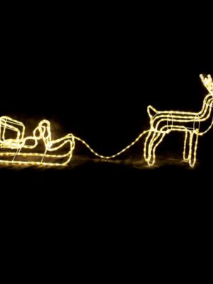 ΤΑΡΑΝΔΟΣ ΜΕ ΕΛΚΗΘΡΟ ΜΟΝΟΚΑΝΑΛΟΣ ΦΩΤΟΣΩΛΗΝΑΣ 312 LED 13m ΘΕΡΜΟ ΛΕΥΚΟ IP65 650x640x300mm & 590x220x290mm ΜΕ 1.5m ΚΑΛΩΔΙΟ