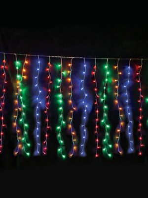 ΛΑΜΠΑΚΙΑ ΚΟΥΡΤΙΝΑ 360 LED 18x20 ΣΕΙΡΕΣ ΠΟΛΥΧΡΩΜΑ ΜΕ ΠΡΟΓΡΑΜΜΑΤΑ & ΑΝΤΑΠΤΟΡΑ 31VDC ΔΥΝΑΤΟΤΗΤΑ ΕΠΕΚΤΑΣΗΣ MAX 2 ΣΕΤ ΜΕ ΚΑΛΩΔΙΟ ΔΙΑΦΑΝΟ IP44 2000x2000mm