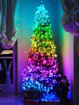 ΧΡΙΣΤΟΥΓΕΝΝΙΑΤΙΚΑ ΛΑΜΠΑΚΙΑ ΧΤΑΠΟΔΙ 400 ΕΞΥΠΝΑ ΛΑΜΠΑΚΙΑ ΠΟΛΥΧΡΩΜΟ ΤΗΛΕΧΕΙΡΙΣΤΗΡΙΟ  & ΕΦΑΡΜΟΓΗ MAX 3 ΣΕΤ ΜΕ ΚΑΛΩΔΙΟ 5m IP44 2000mm