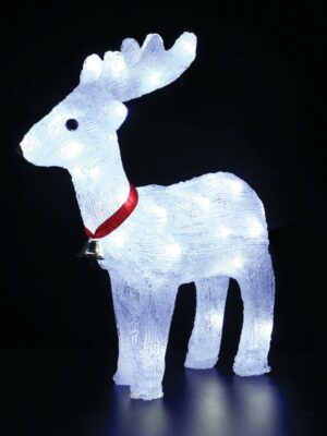 ΧΡΙΣΤΟΥΓΕΝΝΙΑΤΙΚΟΣ ΤΑΡΑΝΔΟΣ ΟΡΘΙΟΣ ΜΕ ΚΟΡΔΕΛΑ 3D 40 LED ΛΕΥΚΑ ΑΚΡΥΛΙΚΗ ΜΕ ΚΑΛΩΔΙΟ 300mm IP44 310x135x330mm