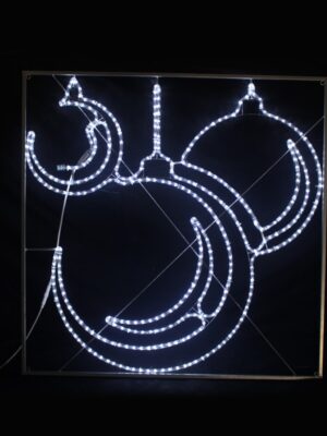 ΧΡΙΣΤΟΥΓΕΝΝΙΑΤΙΚΑ ΣΤΟΛΙΔΙΑ ΜΠΑΛΑ ΕΠΙΣΤΗΛΟ 414 LED ΨΥΧΡΟ ΛΕΥΚΟ ΜΟΝΟΚΑΝΑΛΟ 1.5m ΣΤΑΘΕΡΑ IP44 1200x1200mm