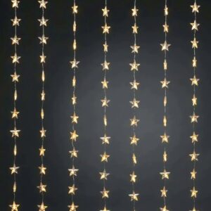 ΛΑΜΠΑΚΙΑ ΚΟΥΡΤΙΝΑ ΣΕ ΣΧΗΜΑ ΑΣΤΕΡΙ 48 LED ΘΕΡΜΟ ΛΕΥΚΟ ΑΝΤΑΠΤΟΡΑ & 8 ΠΡΟΓΡΑΜΜΑΤΑ IP44 ΠΡΑΣΙΝΟ ΚΑΛΩΔΙΟ 5mm 120x240mm