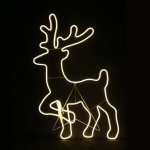 ΤΑΡΑΝΔΟΣ ΟΡΘΙΟΣ 500 LED NEON ΦΩΤΟΣΩΛΗΝΑ 5m SMD ΘΕΡΜΟ ΛΕΥΚΟ ΣΤΑΘΕΡΟ ΜΕ 1.5m ΚΑΛΩΔΙΟ IP44 540x820mm