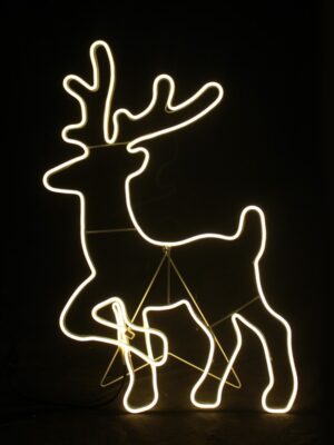 ΤΑΡΑΝΔΟΣ ΟΡΘΙΟΣ 500 LED NEON ΦΩΤΟΣΩΛΗΝΑ 5m SMD ΘΕΡΜΟ ΛΕΥΚΟ ΣΤΑΘΕΡΟ ΜΕ 1.5m ΚΑΛΩΔΙΟ IP44 540x820mm