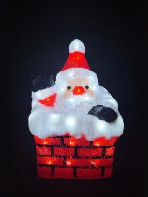 ΧΡΙΣΤΟΥΓΕΝΝΙΑΤΙΚΟΣ ΑΙ ΒΑΣΙΛΗΣ ΣΕ ΚΑΜΙΝΑΔΑ 3D 50 LED ΛΕΥΚΑ ΑΚΡΥΛΙΚΗ ΜΕ ΚΑΛΩΔΙΟ 300mm IP44 235x235x350mm