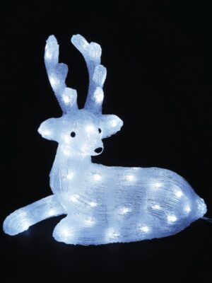 ΧΡΙΣΤΟΥΓΕΝΝΙΑΤΙΚΟΣ ΤΑΡΑΝΔΟΣ ΚΑΘΙΣΤΟΣ 3D 55 LED ΛΕΥΚΗ ΑΚΡΥΛΙΚΗ ΜΕ ΚΑΛΩΔΙΟ 300mm IP44 360x165x370mm