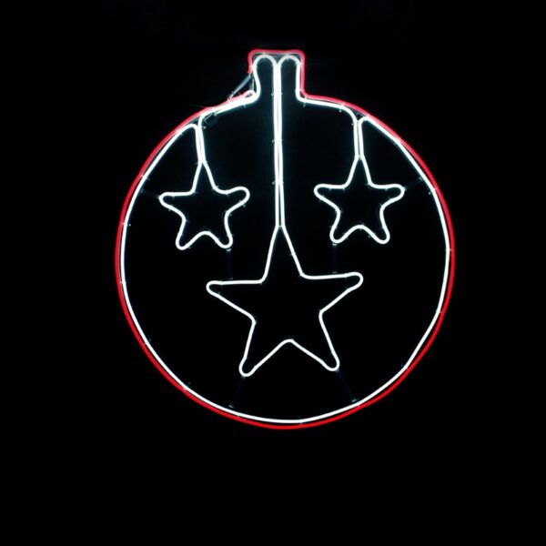 ΑΣΤΕΡΙ ΜΠΑΛΑ 700 LED NEON ΦΩΤΟΣΩΛΗΝΑ 7m SMD ΨΥΧΡΟ ΛΕΥΚΟ ΣΤΑΘΕΡΟ ΚΟΚΚΙΝΟ ΜΕ 1.5m ΚΑΛΩΔΙΟ IP44 600x670mm