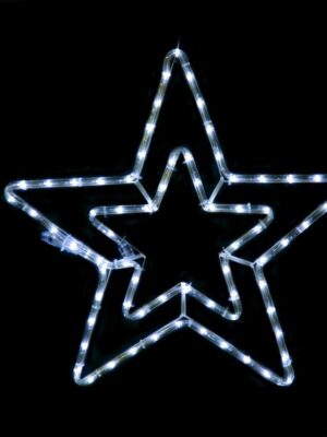 ΔΙΠΛΑ ΑΣΤΕΡΙΑ ΜΟΝΟΚΑΝΑΛΟΣ ΦΩΤΟΣΩΛΗΝΑΣ 72 LED 3m ΨΥΧΡΟ ΛΕΥΚΟ FLASH IP44 550mm ΜΕ 1.5m ΚΑΛΩΔΙΟ