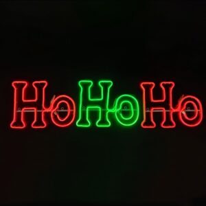 HOHOHO ΕΠΙΓΡΑΦΗ 750 DOUBLE NEON LED 7,5m ΠΡΑΣΙΝΟ & ΚΟΚΚΙΝΟ FLASH IP65 1330Χ300mm ΛΕΥΚΟ & ΚΟΚΚΚΙΝΟ