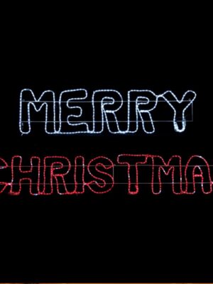 MERRY CHRISTMAS ΜΟΝΟΚΑΝΑΛΟΣ ΦΩΤΟΣΩΛΗΝΑΣ 936 LED 26m ΛΕΥΚΟ & KOKKINO FLASH IP65 1600x400mm & 2730x405mm ΜΕ 1.5m ΚΑΛΩΔΙΟ