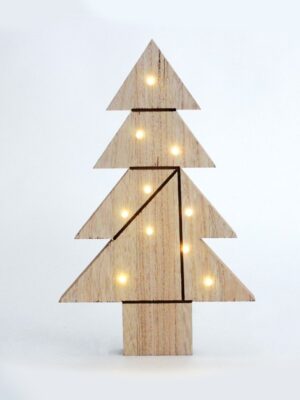ΧΡΙΣΤΟΥΓΕΝΝΙΑΤΙΚΟ ΔΙΑΚΟΣΜΗΤΙΚΟ ΞΥΛΙΝΟ ΔΕΝΤΡΟ 10 MINI LED ΘΕΡΜΟ ΛΕΥΚΟ ΜΕ ΜΠΑΤΑΤΑΡΙΕΣ 2xAA IP20 215x25x350mm