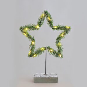 ΔΙΑΚΟΣΜΗΤΙΚΟ ΣΕ ΣΧΗΜΑ ΑΣΤΕΡΙ 15 MINI LED ΘΕΡΜΟ ΛΕΥΚΟ ΜΕ ΜΠΑΤΑΡΙΕΣ 2ΧAA IP20 H400mm