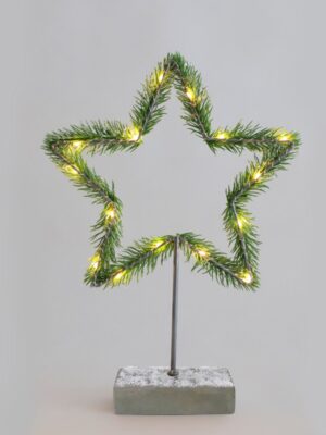 ΔΙΑΚΟΣΜΗΤΙΚΟ ΣΕ ΣΧΗΜΑ ΑΣΤΕΡΙ 15 MINI LED ΘΕΡΜΟ ΛΕΥΚΟ ΜΕ ΜΠΑΤΑΡΙΕΣ 2ΧAA IP20 H400mm