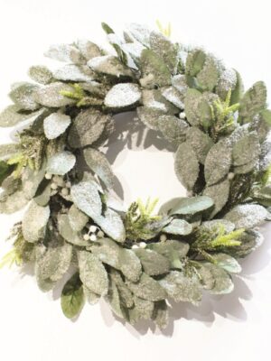 ΧΡΙΣΤΟΥΓΕΝΝΙΑΤΙΚΟ ΣΤΕΦΑΝΙ ΧΙΟΝΙΣΜΕΝΟ 400mm