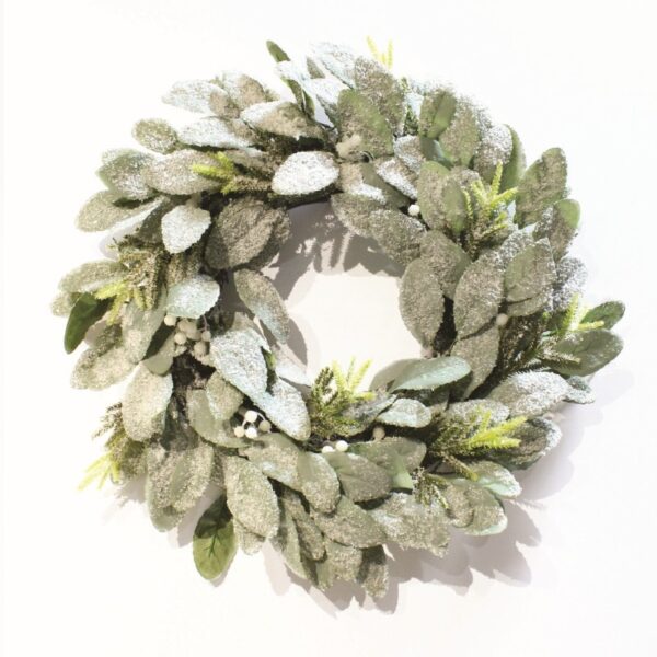 ΧΡΙΣΤΟΥΓΕΝΝΙΑΤΙΚΟ ΣΤΕΦΑΝΙ ΧΙΟΝΙΣΜΕΝΟ 400mm