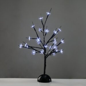 ΔΙΑΚΟΣΜΗΤΙΚΟ ΔΕΝΤΡΟ ME 25 LED ΨΥΧΡΟ ΛΕΥΚΟ & ΜΠΑΤΑΡΙΑ 3ΧAA IP20 100Χ100Χ450mm