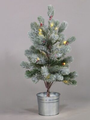 ΔΙΑΚΟΣΜΗΤΙΚΟ ΔΕΝΤΡΟ ΠΕΥΚΟΔΕΝΤΡΟ ΧΙΟΝΙΣΜΕΝΟ ΜΕ ΚΟΥΚΟΥΝΑΡΙΑ 28 LED ΘΕΡΜΟ ΛΕΥΚΟ ΜΕ ΜΠΑΤΑΡΙΑ 3ΧΑΑ IP20 Φ12,5X550mm