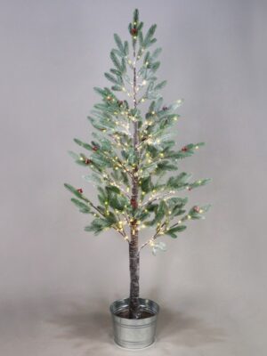 ΔΙΑΚΟΣΜΗΤΙΚΟ ΧΙΟΝΟΔΕΝΤΡΟ ΜΕ ΚΟΚΚΙΝΑ ΚΕΡΑΣΙΑ & ΓΛΑΣΤΡΑ 288 LED ΨΥΧΡΟ ΛΕΥΚΟ ΜΕ ΚΑΛΩΔΙΟ 3Μ & ΑΝΤΑΠΤΟΡΑ 24VDC IP44 Φ200Χ160mm