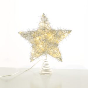 ΚΟΡΥΦΗ ΔΕΝΤΡΟΥ ΑΣΤΕΡΙ ΑΣΗΜΙ ΚΥΡΤΟ 20 MINI LED ΘΕΡΜΟ ΛΕΥΚΟ ΜΠΑΤΑΡΙΑΣ 3xAA IP20 230x50x200mm