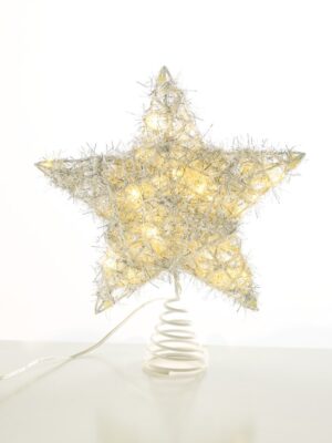 ΚΟΡΥΦΗ ΔΕΝΤΡΟΥ ΑΣΤΕΡΙ ΑΣΗΜΙ ΚΥΡΤΟ 20 MINI LED ΘΕΡΜΟ ΛΕΥΚΟ ΜΠΑΤΑΡΙΑΣ 3xAA IP20 230x50x200mm