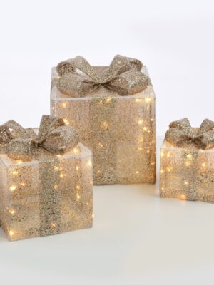 ΔΩΡΑ ΣΑΜΠΑΝΙΖΕ ΧΡΥΣΟ ΜΕ ΣΑΜΠΑΝΙΖΕ ΧΡΥΣΗ ΚΟΡΔEΛΑ ΜΕ ΓΚΛΙΤΕΡ 90 MINI LED (20+30+40) ΘΕΡΜΟ ΛΕΥΚΟ ΜΕ ΜΠΑΤΑΡΙΕΣ 3XΑΑΑ IP20 170x230x285mm