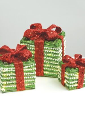 ΔΩΡΑ ΠΡΑΣΙΝΑ & ΑΣΗΜΕΝΙΟ ΡΑΤΑΝ ΜΕ ΚΟΚΚΙΝΗ ΚΟΡΔEΛΑ 90 MINI LED (20+30+40) ΘΕΡΜΟ ΛΕΥΚΟ ΜΕ ΜΠΑΤΑΡΙΕΣ 3XΑΑΑ IP20 180x240x300mm