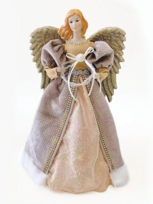 ΚΟΡΥΦΗ ΔΕΝΤΡΟΥ ΥΦΑΣΜΑΤΙNΟΣ ΑΓΓΕΛΟΣ ΜΕ ΧΡΥΣΟ ΦΟΡΕΜΑ 400mm